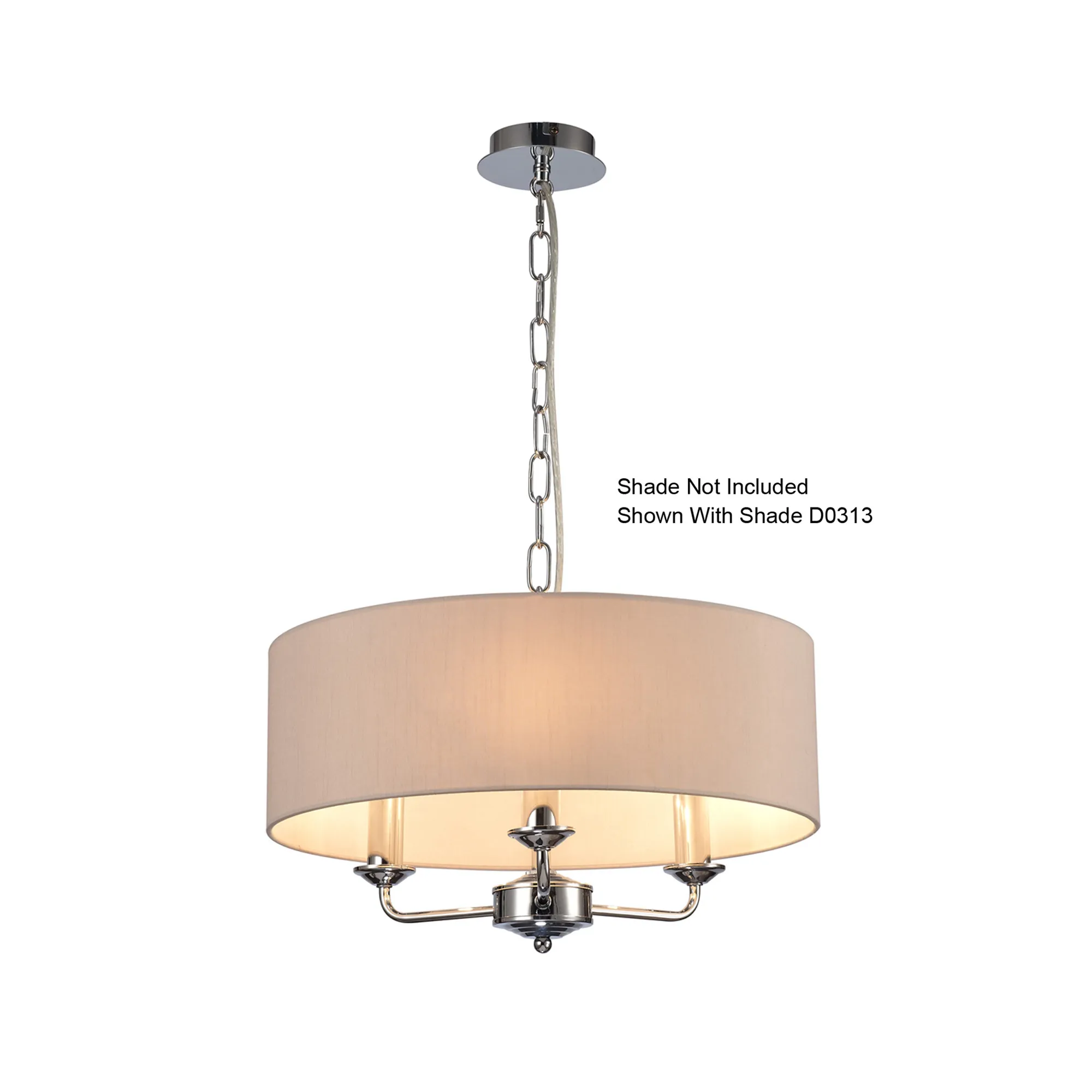 Banyan Pendant 3 Light Polished Chrome D0354  Deco Banyan